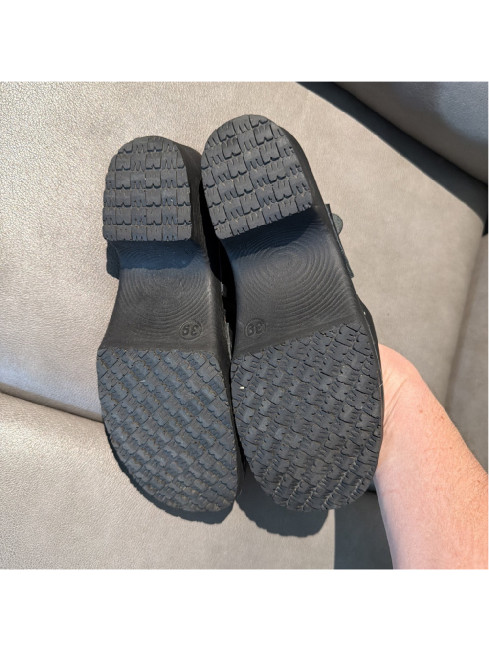 WOMEN’S LOTTA’S CLOG SANDALS SWEDEN STOCKHOLM BLACK LEATHER SIZE 39 EU - Picture 9 of 11